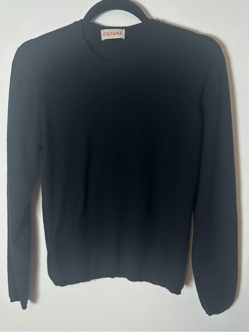 Cuyana 100% Cashmere Crewneck Sweater Black Small